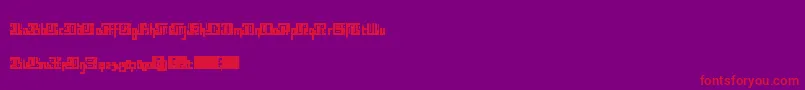 Blocktur Font – Red Fonts on Purple Background