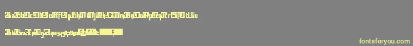 Blocktur Font – Yellow Fonts on Gray Background