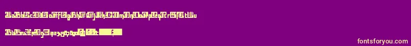 Blocktur Font – Yellow Fonts on Purple Background