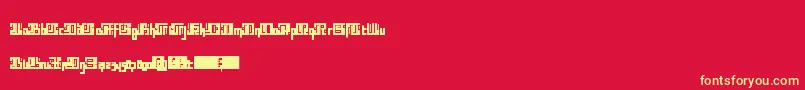 Blocktur Font – Yellow Fonts on Red Background