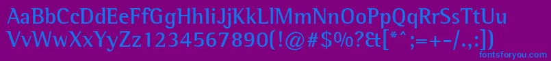 LibreSemiSerifSsiBold Font – Blue Fonts on Purple Background