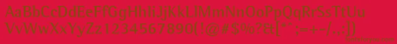 LibreSemiSerifSsiBold Font – Brown Fonts on Red Background
