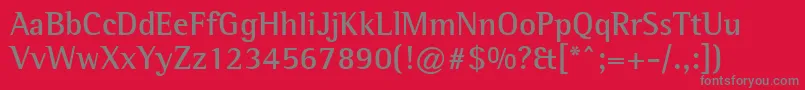 LibreSemiSerifSsiBold Font – Gray Fonts on Red Background