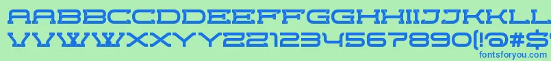 CrewordRegular Font – Blue Fonts on Green Background