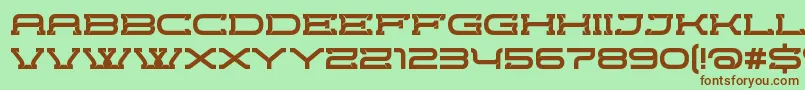 CrewordRegular Font – Brown Fonts on Green Background