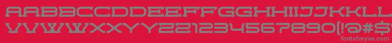 CrewordRegular Font – Gray Fonts on Red Background