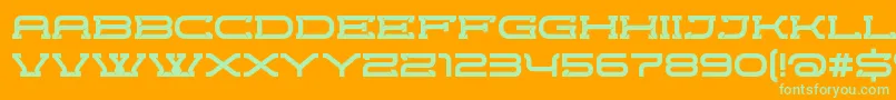 CrewordRegular Font – Green Fonts on Orange Background