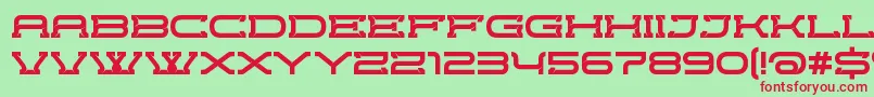 CrewordRegular Font – Red Fonts on Green Background