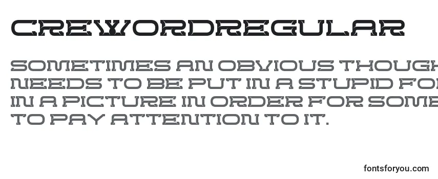 CrewordRegular Font
