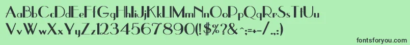 UppeaBold Font – Black Fonts on Green Background