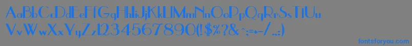 フォントUppeaBold – 灰色の背景に青い文字