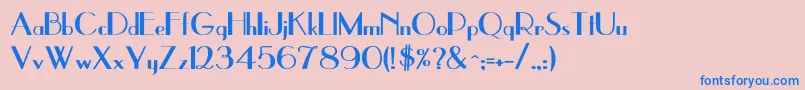 フォントUppeaBold – ピンクの背景に青い文字