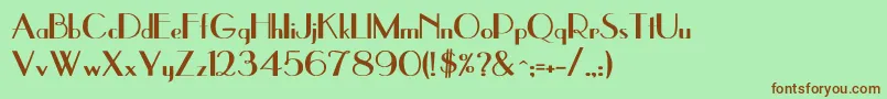 UppeaBold Font – Brown Fonts on Green Background