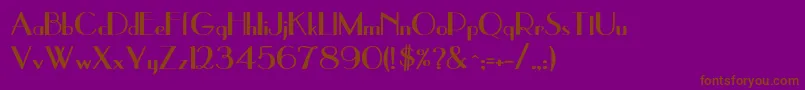 UppeaBold Font – Brown Fonts on Purple Background