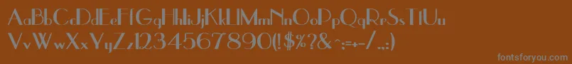 フォントUppeaBold – 茶色の背景に灰色の文字