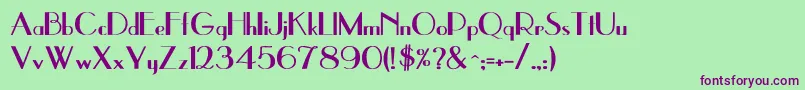 UppeaBold Font – Purple Fonts on Green Background