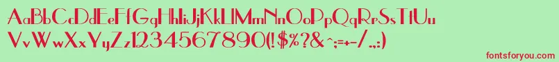 UppeaBold Font – Red Fonts on Green Background