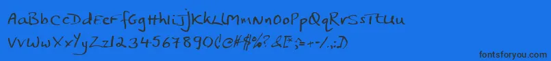 Jphst Font – Black Fonts on Blue Background