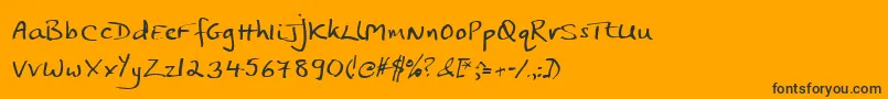 Jphst Font – Black Fonts on Orange Background