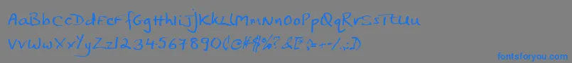 Jphst Font – Blue Fonts on Gray Background