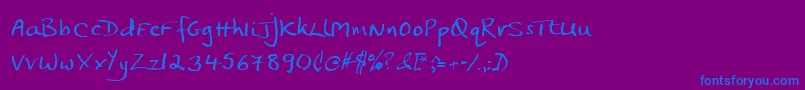 Jphst Font – Blue Fonts on Purple Background
