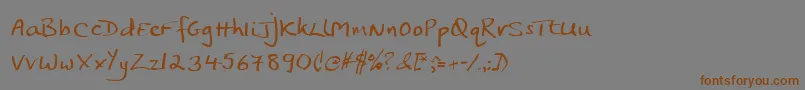 Jphst Font – Brown Fonts on Gray Background