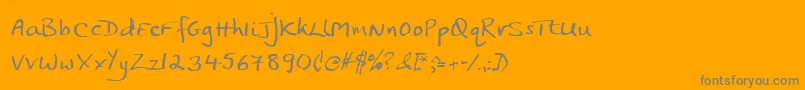 Jphst Font – Gray Fonts on Orange Background