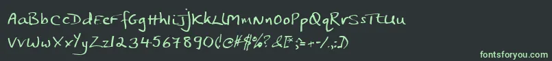 Jphst Font – Green Fonts on Black Background