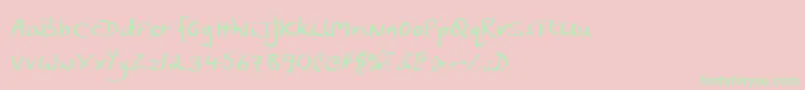 Jphst-Schriftart – Grüne Schriften auf rosa Hintergrund