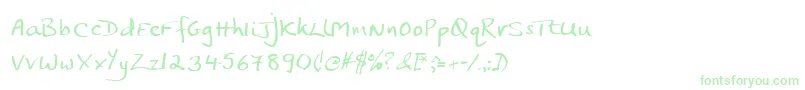 Jphst Font – Green Fonts on White Background