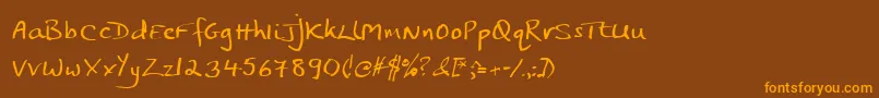 Jphst Font – Orange Fonts on Brown Background