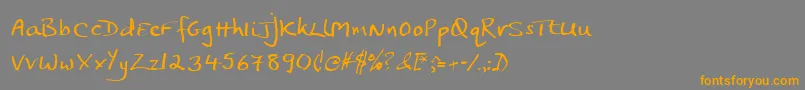 Jphst Font – Orange Fonts on Gray Background