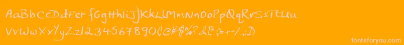 Jphst Font – Pink Fonts on Orange Background