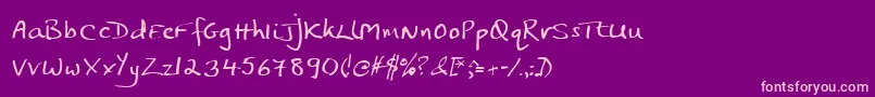 Jphst Font – Pink Fonts on Purple Background