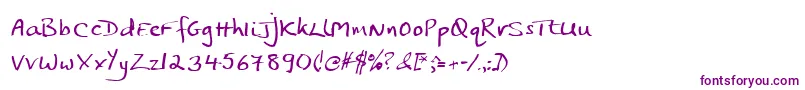 Jphst Font – Purple Fonts on White Background