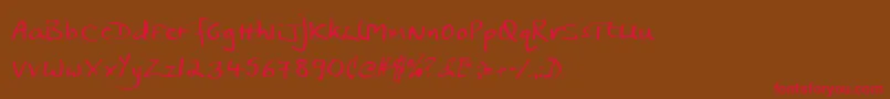 Jphst Font – Red Fonts on Brown Background