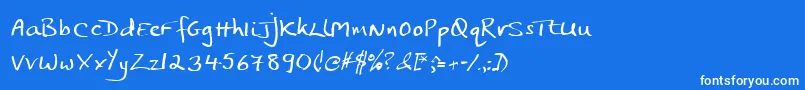 Jphst Font – White Fonts on Blue Background