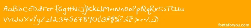 Jphst Font – White Fonts on Orange Background