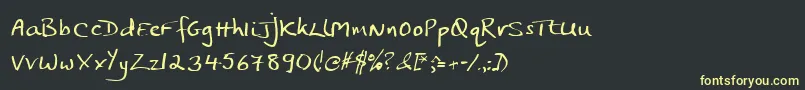 Jphst Font – Yellow Fonts on Black Background