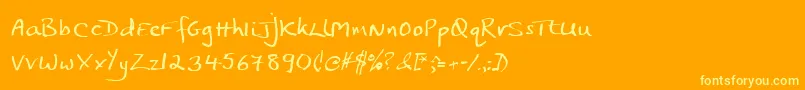 Jphst Font – Yellow Fonts on Orange Background