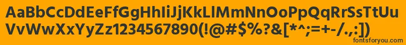 HindBold Font – Black Fonts on Orange Background