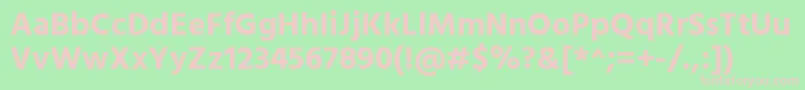 HindBold Font – Pink Fonts on Green Background