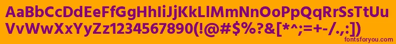 HindBold Font – Purple Fonts on Orange Background