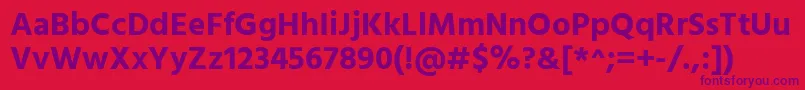 HindBold Font – Purple Fonts on Red Background