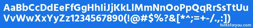 HindBold Font – White Fonts on Blue Background