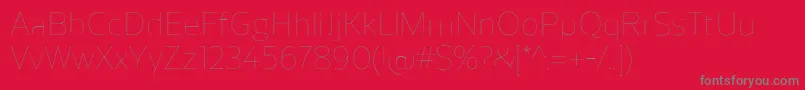 ReganUltralight Font – Gray Fonts on Red Background