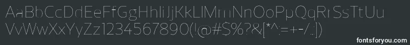 Шрифт ReganUltralight – белые шрифты