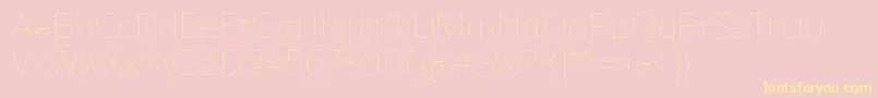 ReganUltralight-Schriftart – Gelbe Schriften auf rosa Hintergrund