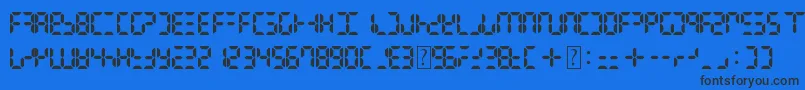 DigitalDismay-fontti – mustat fontit sinisellä taustalla