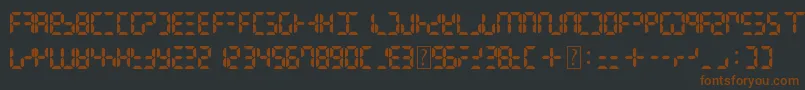 Czcionka DigitalDismay – brązowe czcionki na czarnym tle